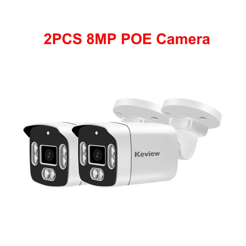 4K Poe Camera Video Surveillance IP Onvif Audio 48V POE 4MP 8MP Night Vision Bullet WaterProof security camera for NVR