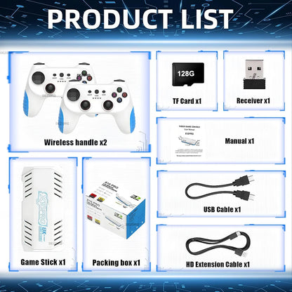 X10 Pro Retro Gaming Console 128G Game Stick Built In 50000 Retro Games 40+ Emulators S905X3 TV Video Game Consola