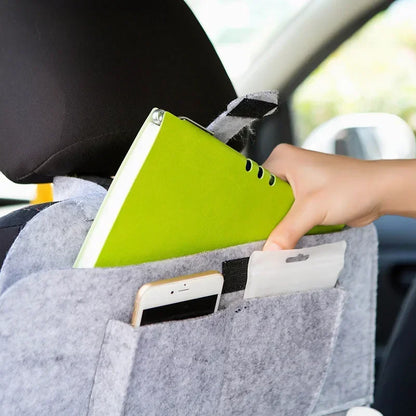 Car Backseat Organizer with Tissue Box Tablet Holder Auto Back Seat Storage Cover Protector Travel Road Trip Kids Toddlers Amagi