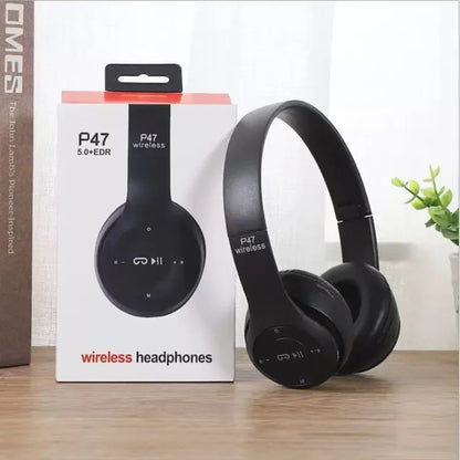 Wireless Bluetooth Headphone With HD Mic Foldable Headset Stereo Sound Earphones Sports Gaming Headphones