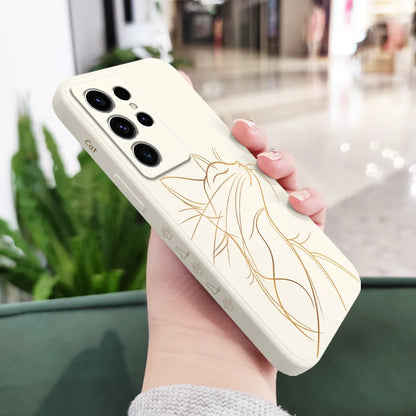 Proud Cat Phone Case For Samsung Galaxy S25 S24 S23 S22 S21 S20 S10 S10E Ultra Plus FE Note 20 Ultra Plus Cover