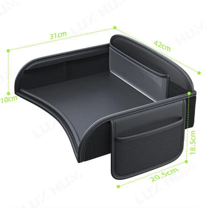 Car Rear Seat Tray for Child Safety Seat Waterproof Baby Travel Table Board Desk Organizers Child Cartoon Storage Toy Holder
