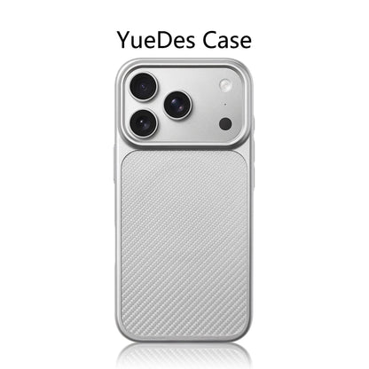 Luxury Business Carbon Fiber Pattern Hard PC Magnetic Case For iPhone 18 17 16 15 Pro Max For Magsafe Wireless Charging Cover