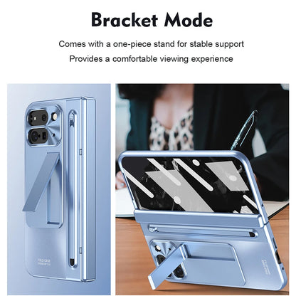 For Google Pixel 10 9 11 Pro Fold Case With Hinge Protection & Stylus Pen & Foldable Bracket & Screen Protector PhoneCover Shell