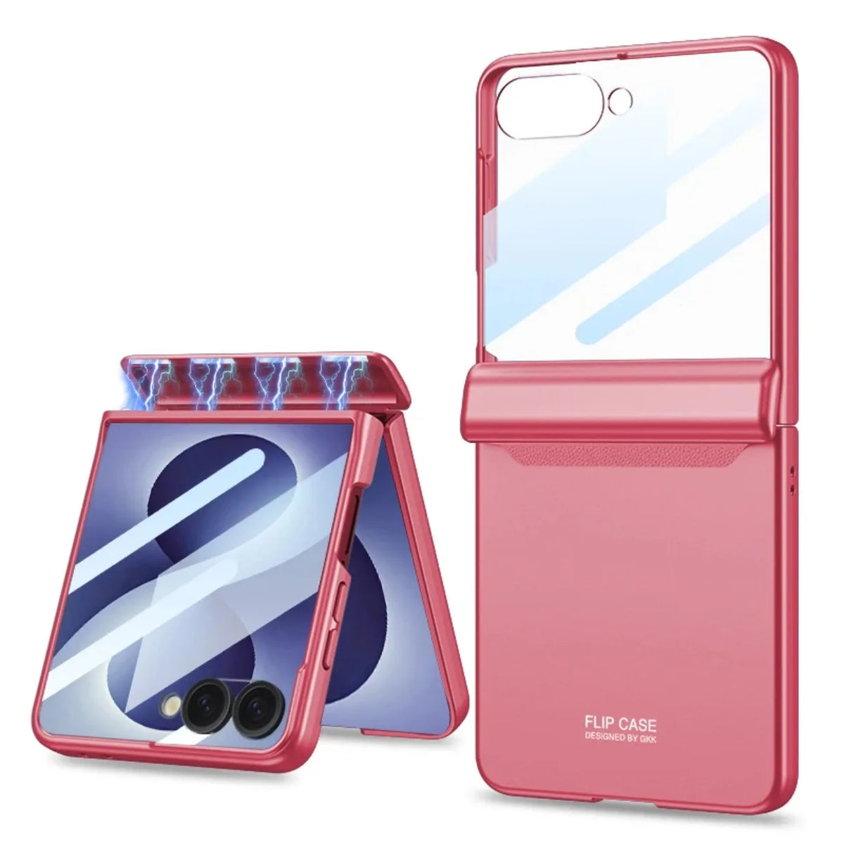 Shockproof Hinge Protective Hard  Phone Case with Front Tempered Glass Film for Samsung Galaxy Z Flip 8 7 Flip8 Flip7 5G Cover