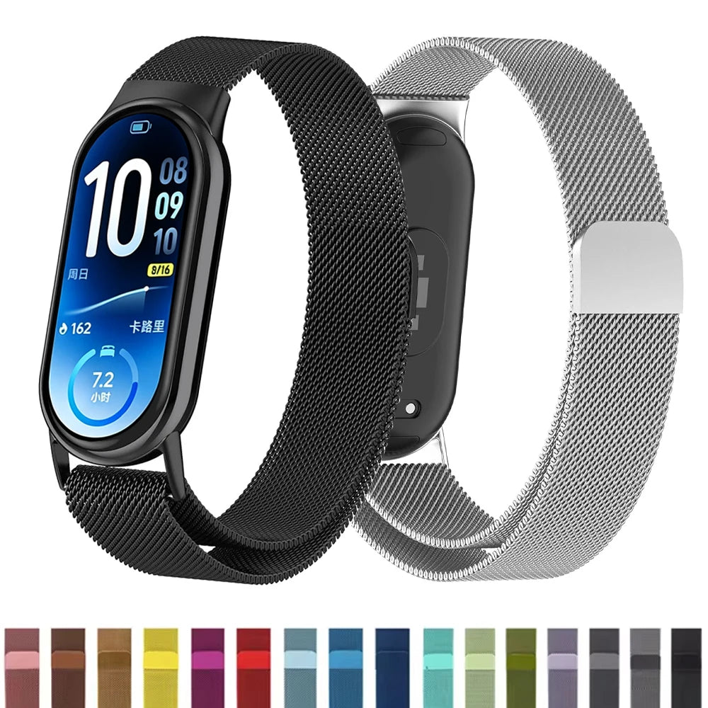 Stainless Steel for mi band 11 8 9 10 strap miband accessories magnetic belt correa bracelet for Xiaomi smart band 11 watchband