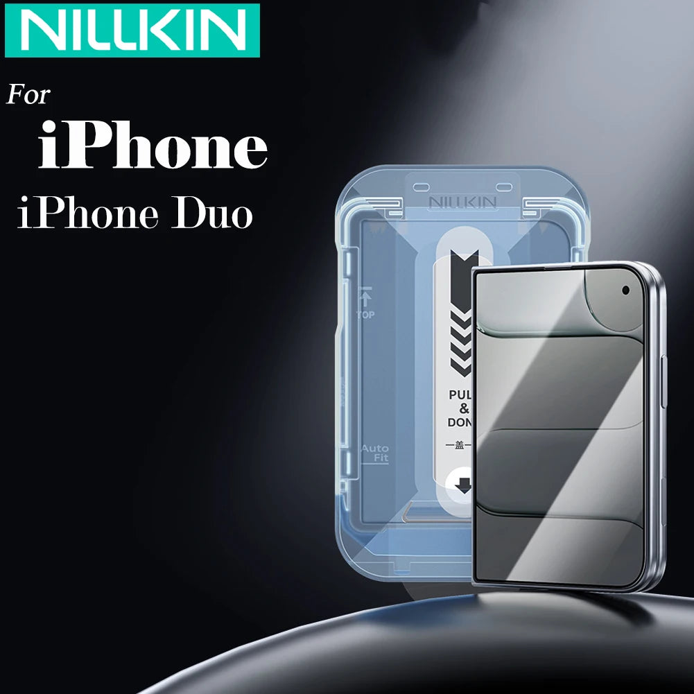 Nillkin For iPhone Duo CP+PRO Full Cover Tempered Glass Screen Protector 9H Anti Fingerprint UV Block 0.33mm 2.5D Edge