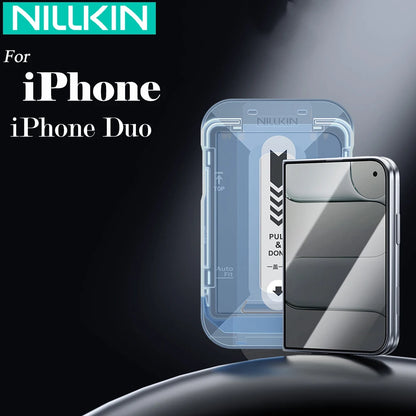 Nillkin For iPhone Duo CP+PRO Full Cover Tempered Glass Screen Protector 9H Anti Fingerprint UV Block 0.33mm 2.5D Edge