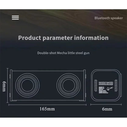V8 Transparent Mecha Speakers Bluetooth 5.0 Wireless Double Bass Diaphragm Subwoofer Music TWS RGB Light Mini Party Loudspeaker