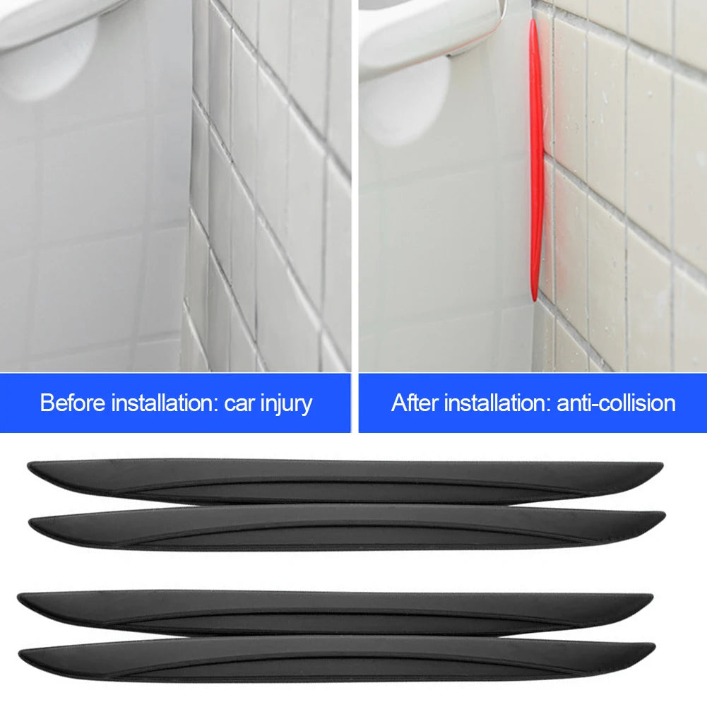 4PCS / Set Universal Scrape Guard Bumper Guards Car Door Edge Protector Rearview Mirror Protection Sticker Protective Strip