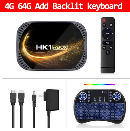 Smart TV Box HK1 RBOX X4S Amlogic S905X4 Android 11 4GB 64G 128GB 5G Dual WIFI 4K 8K BT Media Player Set Top Box 2G 16G TVBOX