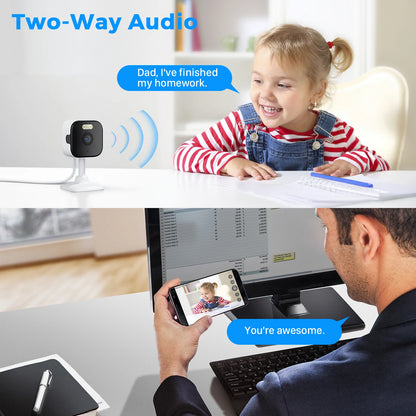 BESDER 5MP Mini Cube Camera Wifi Indoor Two Way Audio Human Detection Home 3MP CCTV Security IP Camera 2MP 5X Zoom O-Kam Pro APP