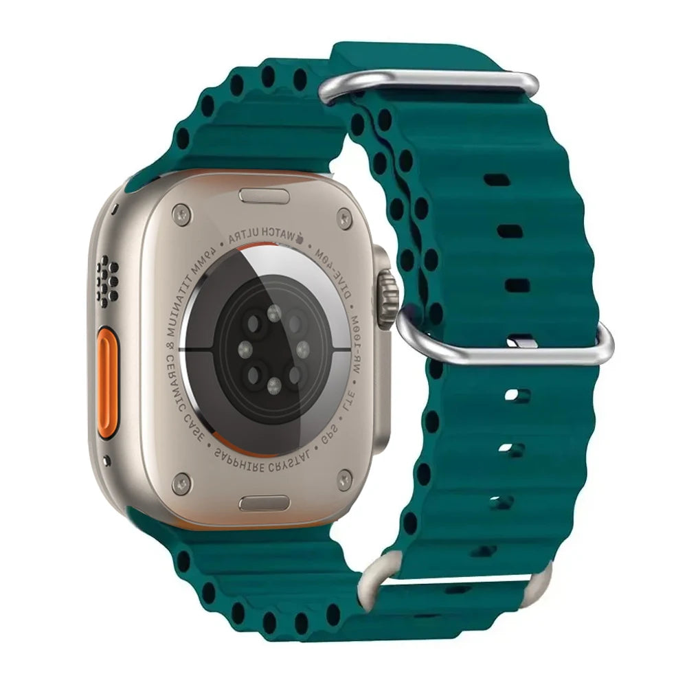 Ocean Band for Apple watch Ultra 3 Series 11 10 9 7 8 6 SE 49mm 45mm 46mm 42mm 44mm 40 41 Silicone bracelet correa iWatch Strap