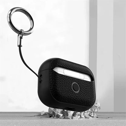 TPU Leather Case For AirPods 4 3 2 1 Earphones Protective Cases For Apple Air Pods Pro 1st 2nd Gen Cover Headset Shell With Hook