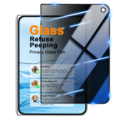 Privacy Tempered Glass For iPhone Duo Fold Protector Film Anti Spy Full Screen Coverage FM0010