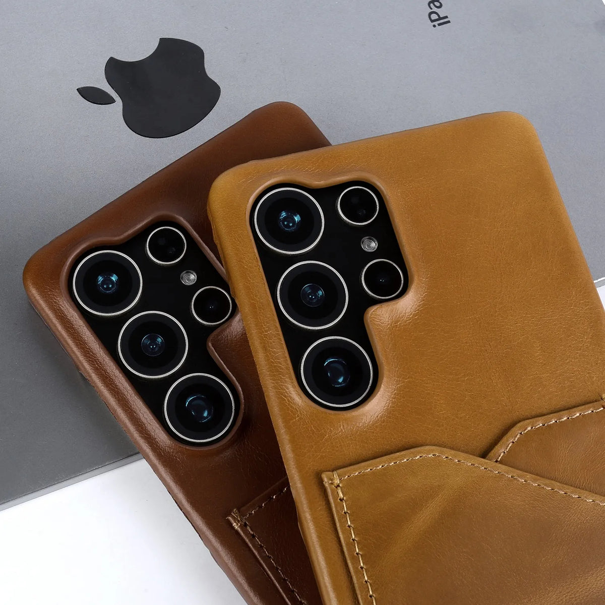 Premium Card Slot Genuine Leather Case For Samsung Galaxy S25 Ultra Cases S24 S23 S22 S21 S20 Vintage Phone Back Cover Coque