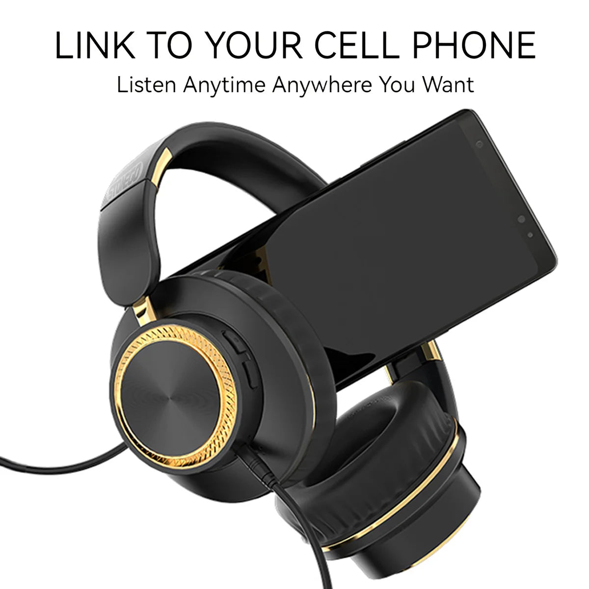 Wireless Bluetooth Over Ear Headphones Foldable Stereo with 40mm Driver for HiFi Sound Quality and Heavy Bass Built in Microphone Ideal for Gaming PC and Phone Long Battery Life Stable Wireless Connection