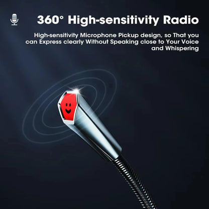 3.5mm AUX Wired Mini Microphone for PC Computer Laptop Notebook Loud Speaker