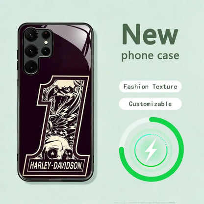 HOT Cool Brand HD-HARLEYES Phone Case For Samsung S26 S25 S24 S23 S22 S21 S20 Plus Ultra Note20 Glass Magnetic Case