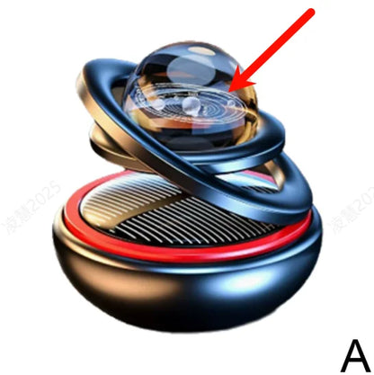 Solar Powered Rotation Solar Aromatherapy Car Air Freshener Suspended Planet Fragrance Auto Aroma Diffuser Car Ornaments