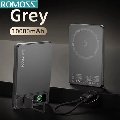 ROMOSS 500000mAh Magnetic Power Bank PD15W Wireless Fast Charging External Battery for Magsafe Powerbank for iPhone 17/16/15/14