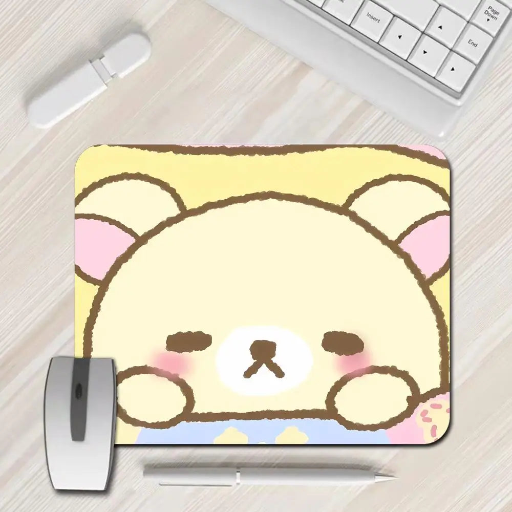 Lovely Rilakkuma Kawaii Pad Rubber Gaming Mousepad Gamer Stitching Dining Table Desk Mat PC Computer Keyboard Mat Mause Mice