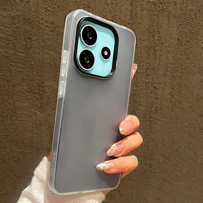 Luxury Candy Color Matte Phone Case For Xiaomi Redmi Note 15 14 13 12 Pro Plus 5G 12S 11 Redmi 14C 13 12 Shockproof Bumper Cover