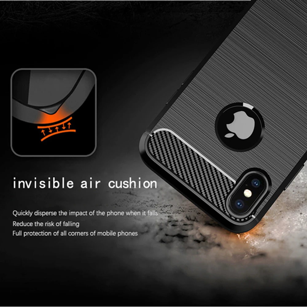 Luxury Shockproof Case For iPhone XS Max X XR 10 7 8 Plus SE 2020 2022 I Phone Back Cover Woman Man Black Blue Red Armor Shell