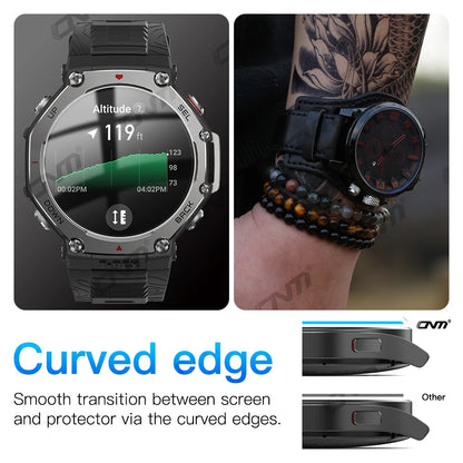 9H Hardness Tempered Glass for Amazfit T-Rex 3 Screen Protector Tempered Glass Anti-scratch Film for Amazfit TRex 3 Accessories