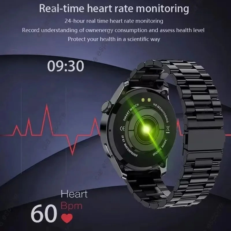 2026 New For Android ios Smart Watch Men HD AMOLED Screen GPS Motion trajectory Heart Rate Bluetooth Calls SmartWatch Waterproof
