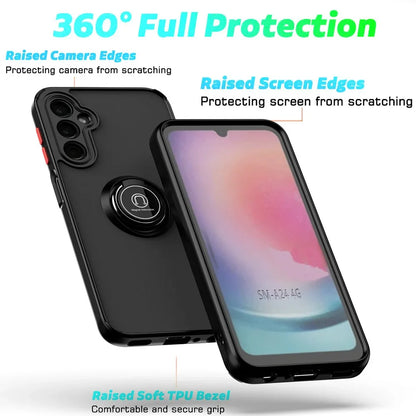 For Samsung Galaxy S24 FE S23 Plus S22 S21 S20 Note 20 Ultra 10 Lite Case Shockproof Cover With Ring Fundas Coque