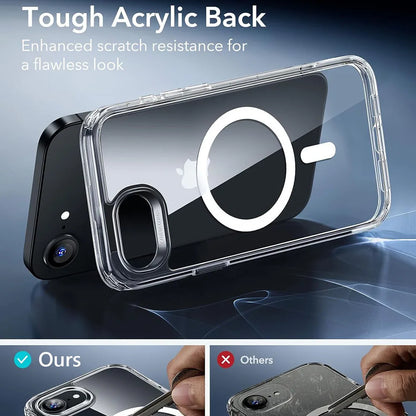 Luxury Magnetic Case For iphoner 17E 16E 17 16 15 14 13 12 11 Pro Max for Magsafe Protective Protector Hard Clear Acylic Cover