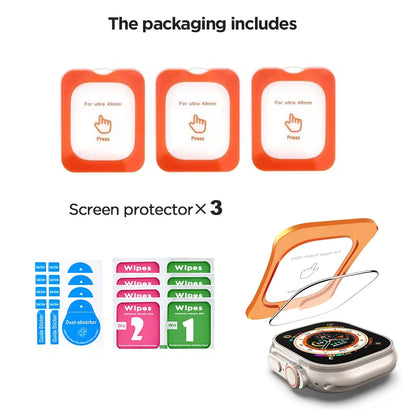 Tempered Glass For Apple Watch Ultra 1/2/3/4 49mm With Alignment Tool Screen Protector For iWatch Ultra 1 2 3 4 49mm Accessories