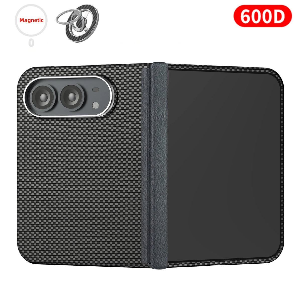 Suitable for iphone duo case,carbon fiber Kevlar aramid fiber hard shell,lightweight magnetic Slim light black cover premium