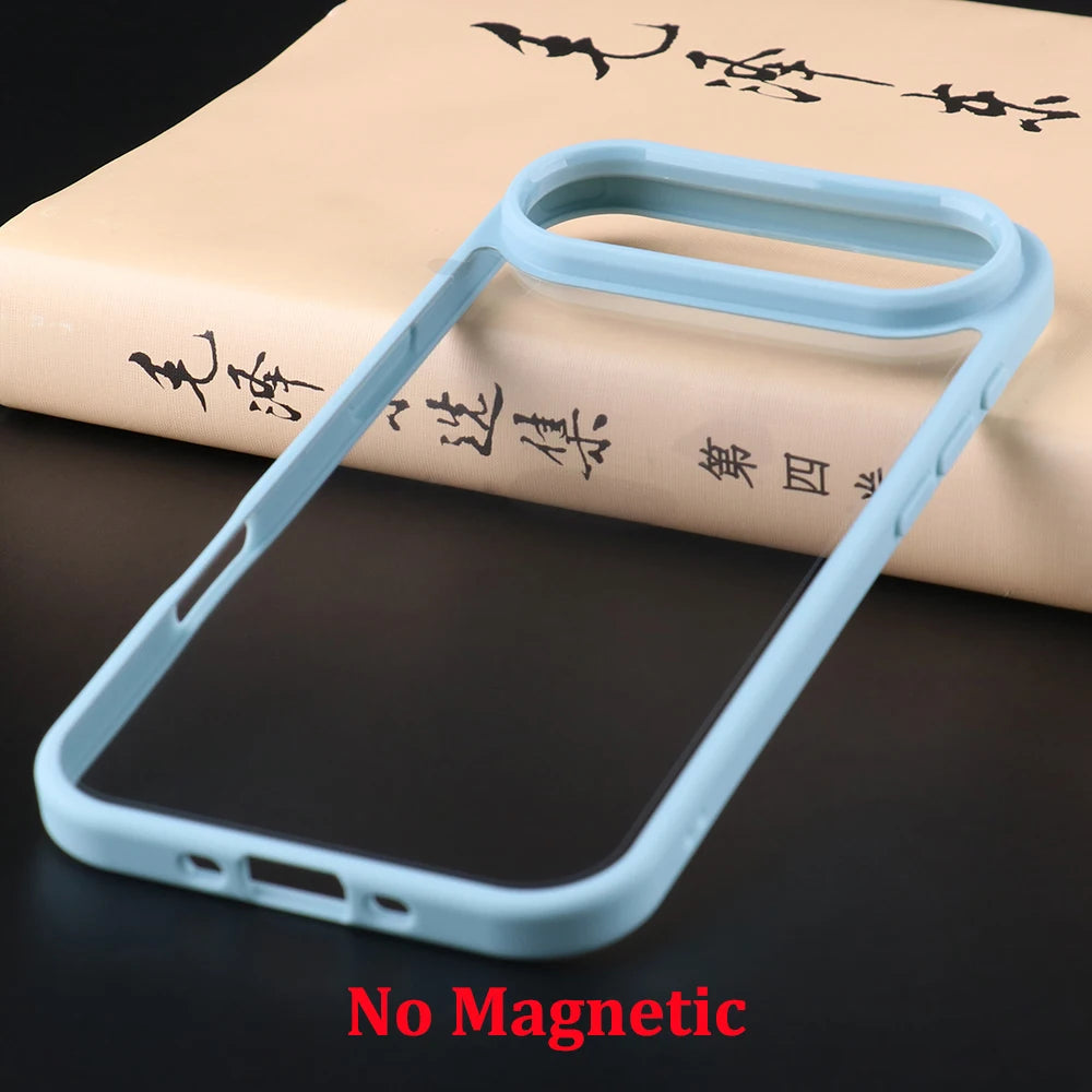 UGOjP For iPhone 17 Air Case Men Women Anti-drop Transparent Phone Case Shockproof TPU Frame Clear Thin Protective Back Cover