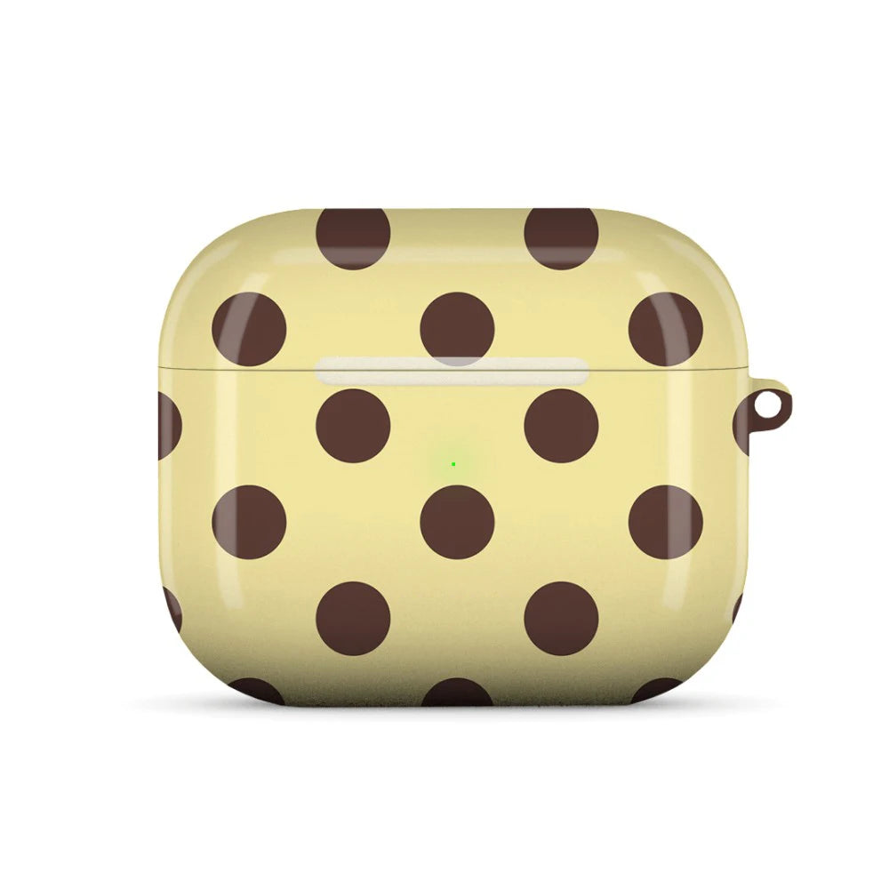 Couture Brown Burgundy Shockproof Protective Glossy HD Hard PC Cover Case For AirPods Earphone 1 2 3 Pro Pro2 With Metal Hook