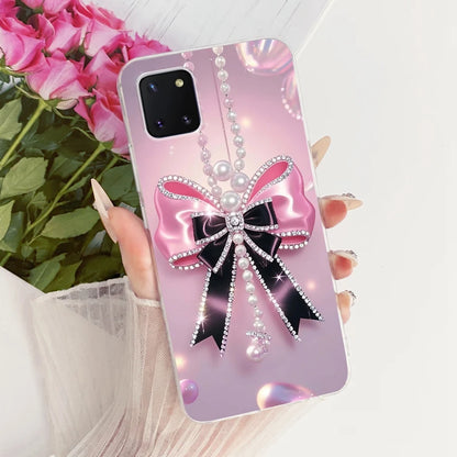 For Samsung Galaxy Note 10 Lite Case SM-N770F Luxury Flowers Painted Cover Soft Silicone Case For Samsung S10 Lite SM-G770F Bags