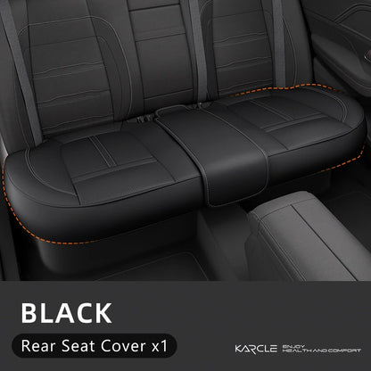 PU Leather Car Seat Cover Full Set 360°Surrounded Bottom Adjustable Back Seat Pad Waterproof Front Seat Cushion Car Accessories