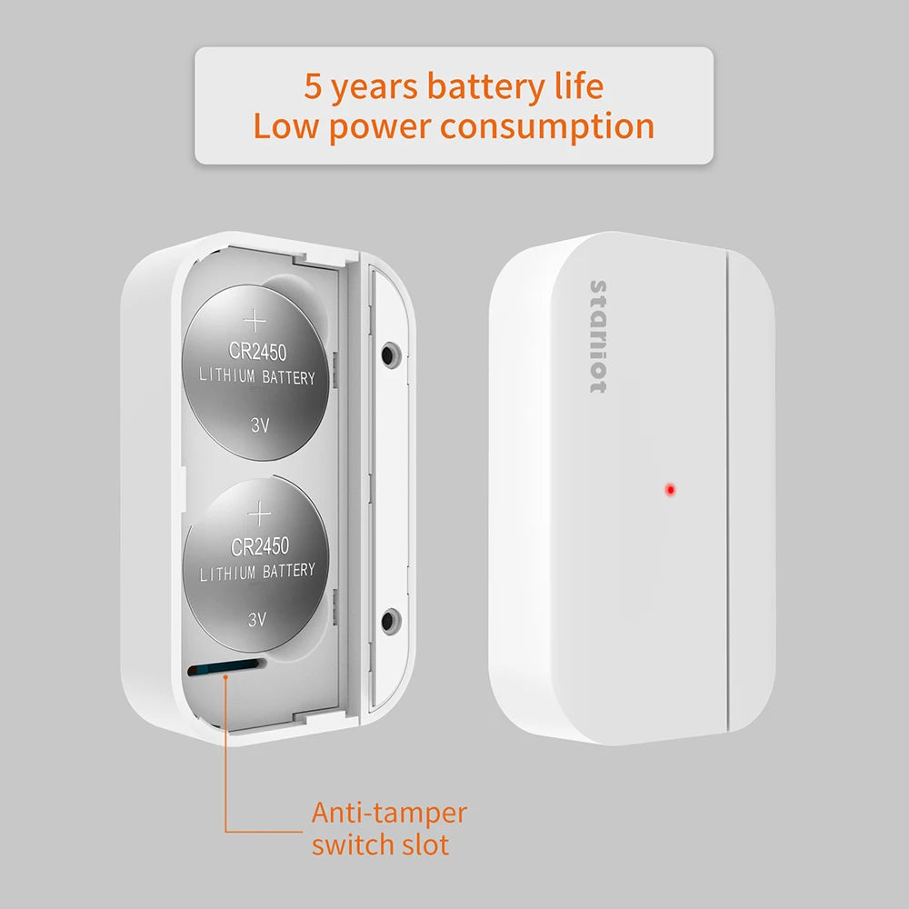 Staniot Door Sensor Wireless Smart Home Security Window Detector 5-Year Battery Life Door Open Closed Magnetic Contact Sensor