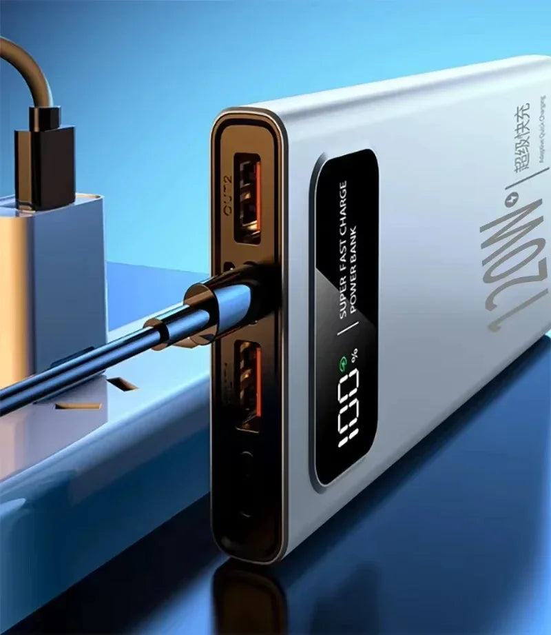 Lenovo CCC 500000mAh 120W Power Bank For Xiaomi Large Capacity Super Fast Charging Battery Digital Display Power Bank For iPhone