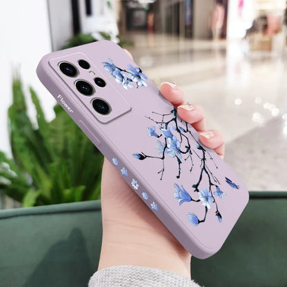 Blooming Orchid Phone Case For Samsung Galaxy S25 S24 S23 S22 S21 S20 S10 Ultra Plus FE Note 20 Ultra 10 Plus Cover