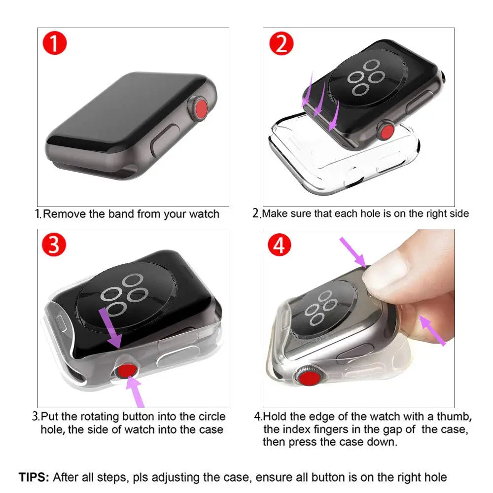 Cover For Apple Watch Ultra 3 2 1 49mm TPU Full Screen Protector Case iWatch Series 9 8 7 6 5 4 SE 45mm 41mm 44mm 40mm 42mm 38mm