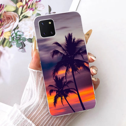 For Samsung Galaxy Note 10 Lite Case SM-N770F Luxury Flowers Painted Cover Soft Silicone Case For Samsung S10 Lite SM-G770F Bags