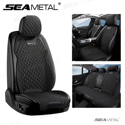SEAMETAL Four Seasons Car Seat Cover Front Rear Car Seat Cushion Airbag Compatible Seat Protector Breathable Car Accessories