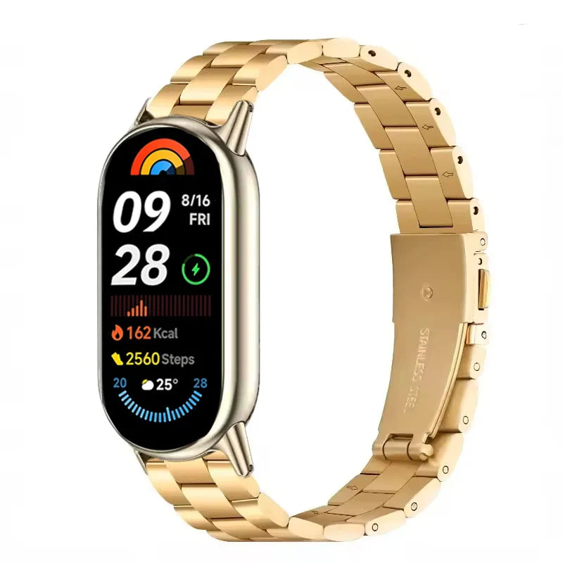 Metal Strap For Xiaomi Band 10 9 8 Belt Smartwatch Stainless Steel Mi Band 9 Bracelet Wristband Miband 11 Watchband Accessories