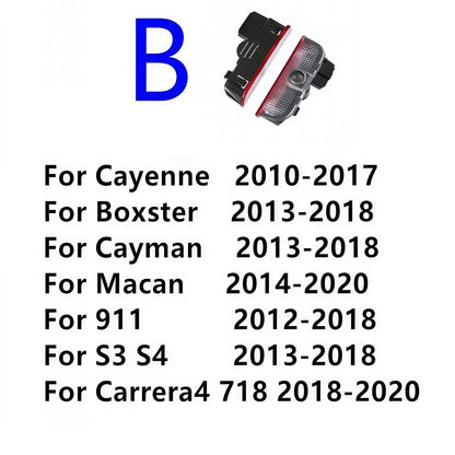 HD LED Car Door Light Projector Lights For Porsche Macan S 95B Tayan 987 911 Panamera 970 971 Cayenne 957 958 718 Boxster Cayman