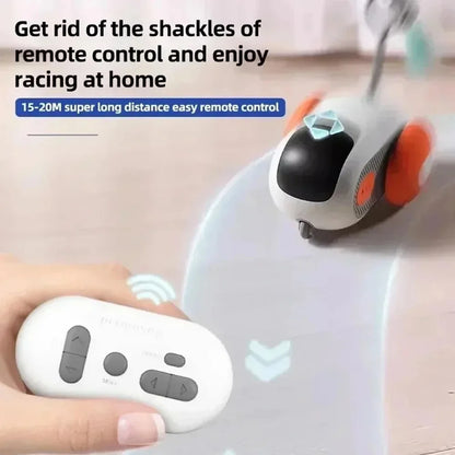 Smart Cat Toy Car Interactive Cat Toy Ball Automatic Rolling Remote Control Toy Car Indoor Cat Accessories Pet Kitten Supplies