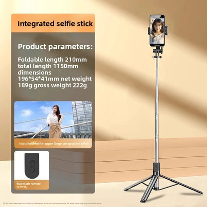 Bluetooth Selfie Stick Tripod with Wireless Remote Extendable Phone Stand for Live Streaming Video Recording and Hands Free