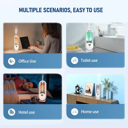 Smart Essential Oil Diffuser with Color Luminous Light Aromatherapy Machine Portable Quiet Operation No Noise for Car Bedroom