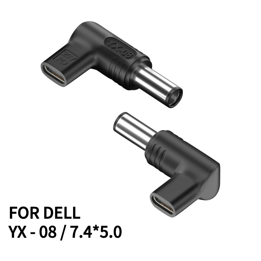 Laptop Power Adapter Connector Dc Plug USB Type C Female to Universal Male Jack Converter for Hp Dell Asus Acer Lenovo Notebook